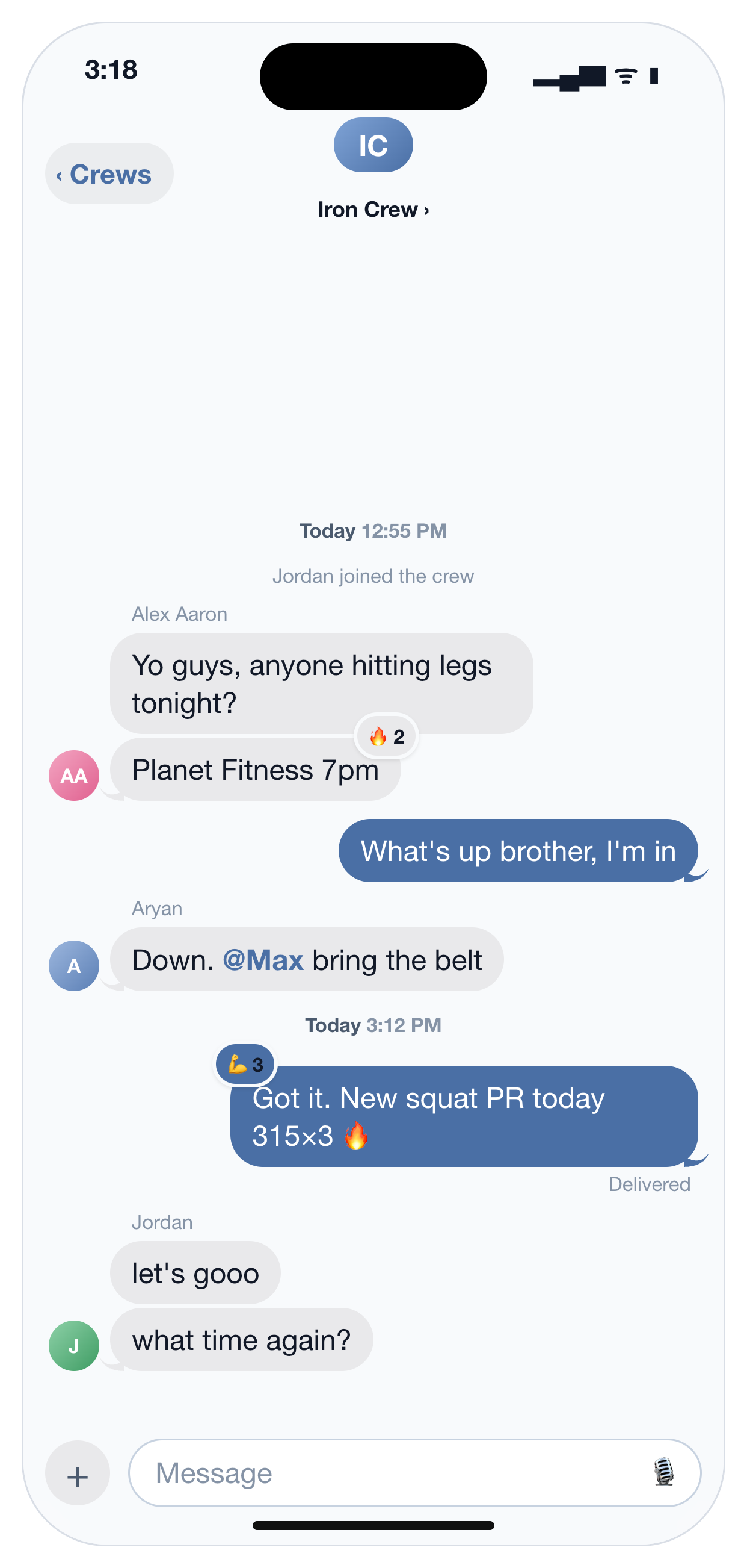 Crew chat